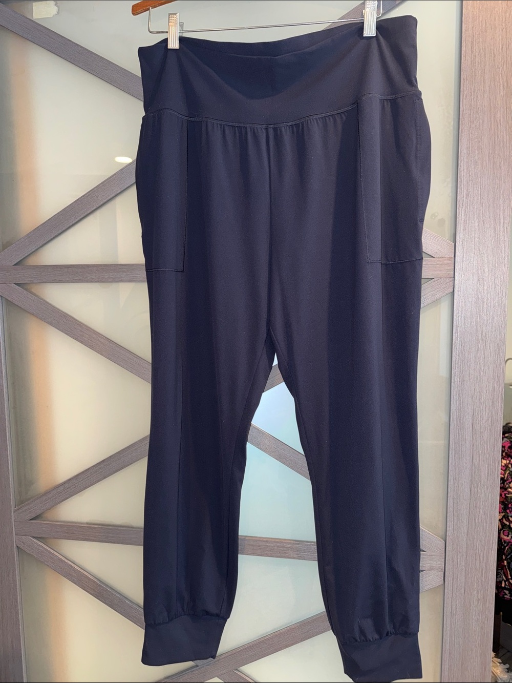 Athleta Salutation Jogger Powervita XL Navy Blue High Rise Yoga Pants